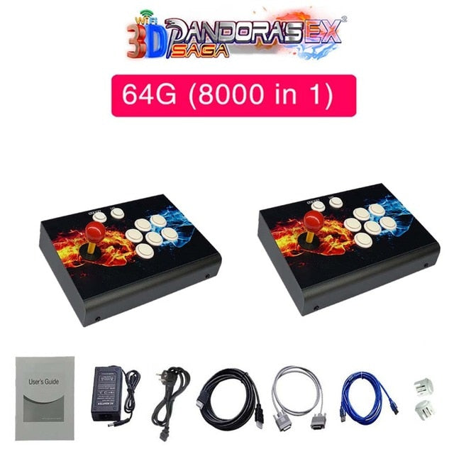 3D WIFI Pandora Saga Box EX2 10888 in 1 Arcade Game Console Save Function Multiplayer Joysticks Retro Bartop Cabinet 4 Players arcade y mandos